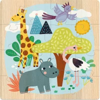 Vilac Drevené puzzle Svetové zvieratá