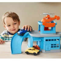 Green Toys Poschodová garáž modrá s príslušenstvom