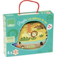 Vilac Drevené puzzle zoo
