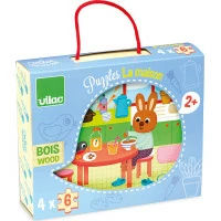 Vilac Drevené puzzle Dom