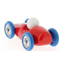 Vilac Závodné auto GM červené s modrými kolesami