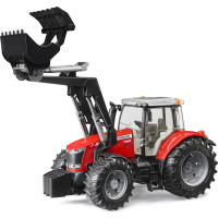 Bruder Traktor MASSEY FERGUSON 7624 s čelným nakladačom