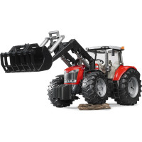 Bruder Traktor MASSEY FERGUSON 7624 s čelným nakladačom