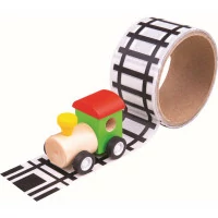 Bigjigs Toys Lepiaca páska koľaje s mašinkou