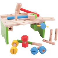 Bigjigs Toys Ponk s náradím a zatĺkačka