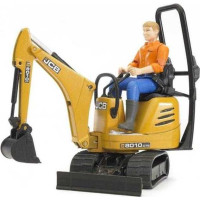 Bruder LAND ROVER + prepravník, mikrobager JCB
