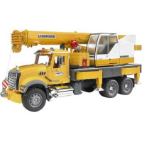 Bruder Nákladné auto MACK Granit žeriav LIEBHERR