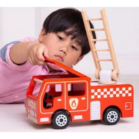 Bigjigs Toys Drevené hasičské auto