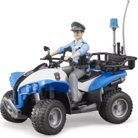 Bruder BWORLD modrá štvorkolka polícia s figúrkou