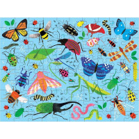 Mudpuppy Obojstranné puzzle Chrobáky a vtáky 100 dielikov
