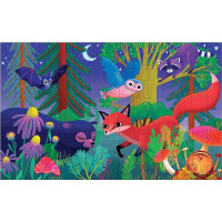 Mudpuppy Puzzle s lentikulárnym efektom Les cez deň, v noci 75 dielikov