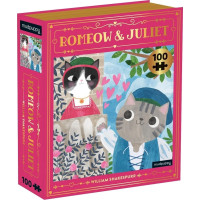 Mudpuppy Puzzle Romeow & Juliet Bookish Cats 100 dielikov