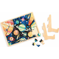 Mudpuppy Drevené puzzle Vesmírna misia 100 dielikov