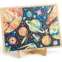 Mudpuppy Drevené puzzle Vesmírna misia 100 dielikov