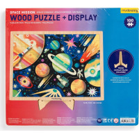 Mudpuppy Drevené puzzle Vesmírna misia 100 dielikov