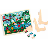 Mudpuppy Drevené puzzle Život na záhrade 100 dielikov