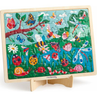 Mudpuppy Drevené puzzle Život na záhrade 100 dielikov
