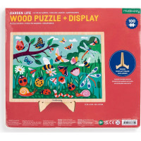 Mudpuppy Drevené puzzle Život na záhrade 100 dielikov