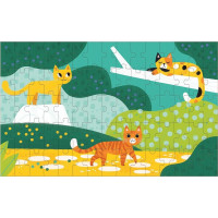 Mudpuppy Puzzle Lentikulárne Mačky malé a veľké 75 dielikov