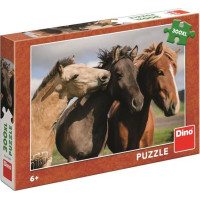 Dino Puzzle Farebné kone 300 XL dielikov