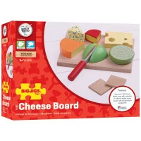 Bigjigs Toys Set drevených potravín syry na doske