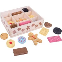 Bigjigs Toys Box s drevenými sušienkami