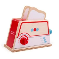 Bigjigs Toys Drevený toaster s bodkami