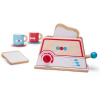 Bigjigs Toys Drevený toaster s bodkami