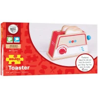 Bigjigs Toys Drevený toaster s bodkami