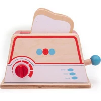 Bigjigs Toys Drevený toaster s bodkami