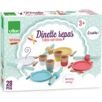 Vilac Drevený jedálenský set 28 dielov