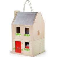 Bigjigs Toys Rozkladací domček s príslušenstvom