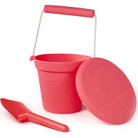Bigjigs Toys Plážový vedierko tmavo ružový