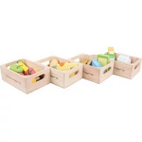 Bigjigs Toys set zdravých potravín v štyroch krabičkách 2