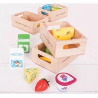 Bigjigs Toys set zdravých potravín v štyroch krabičkách 2