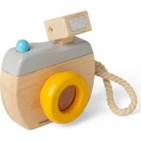 Bigjigs Toys Drevený fotoaparát s bleskom