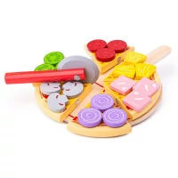 Bigjigs Toys Drevená krájacia pizza