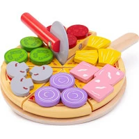 Bigjigs Toys Drevená krájacia pizza