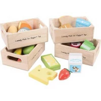 Bigjigs Toys set zdravých potravín v štyroch krabičkách 2