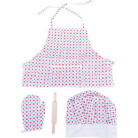 Bigjigs Toys Kuchársky set so zásterou s bodkami