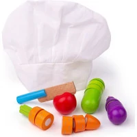 Bigjigs Toys Drevená krájacia zelenina s čiapkou