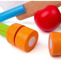 Bigjigs Toys Drevená krájacia zelenina s čiapkou