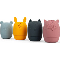 Bigjigs Toys Silikónové mačkacie zvieratká do kúpeľa