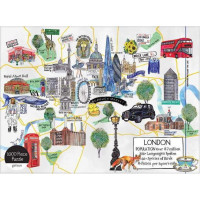 Galison Puzzle mapa Londýna 1000 dielikov