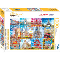 Brain Tree Puzzle Pamiatky vo farbách 1000 dielikov