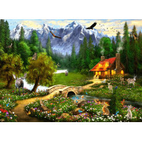 Brain Tree Puzzle Horský zrub 1000 dielikov