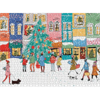 Galison Puzzle Vianoční koledníci 1000 dielikov