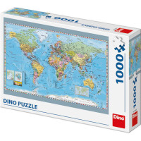 Dino Puzzle Politická mapa sveta 1000 dielikov