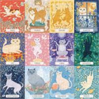 Galison Puzzle Mačacie zverokruh 500 dielikov