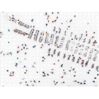 Galison Obojstranné puzzle Sneh Gray Malin 500 dielikov